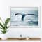 Whale Tail Out of Water White Framed Nautical Wall Décor